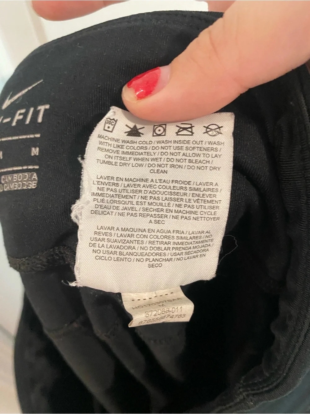 Nike Black Dri-FIT Active Capri Leggings